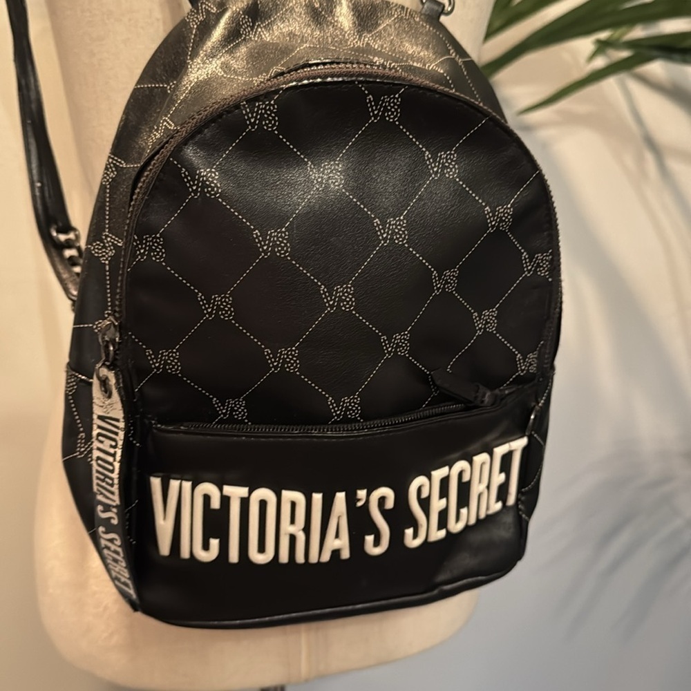Victoria's Secret Black Backpack EUC - Picture 3 of 14